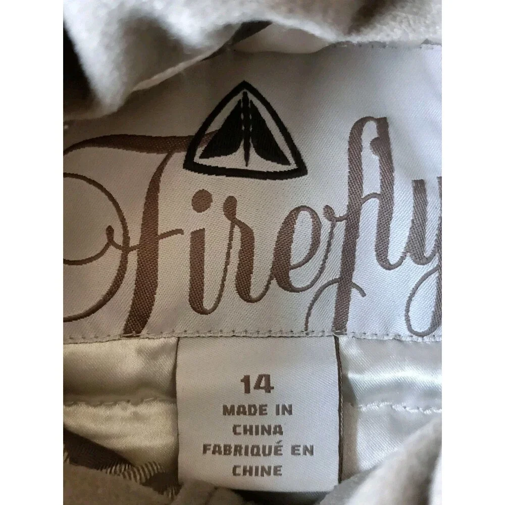 Firefly Winter Insulated Jacket Kids Size 14 Full Zip Fur Lined Hood Plaid